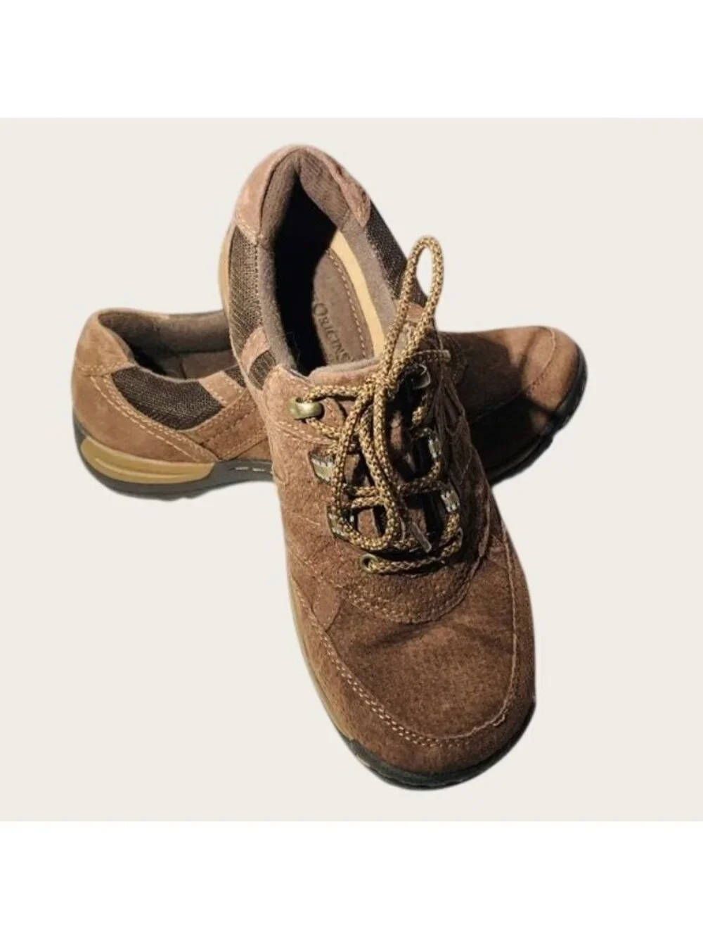 Earth Origins Carter Leather Hiking Walking Sneakers Women's Size 6.5M